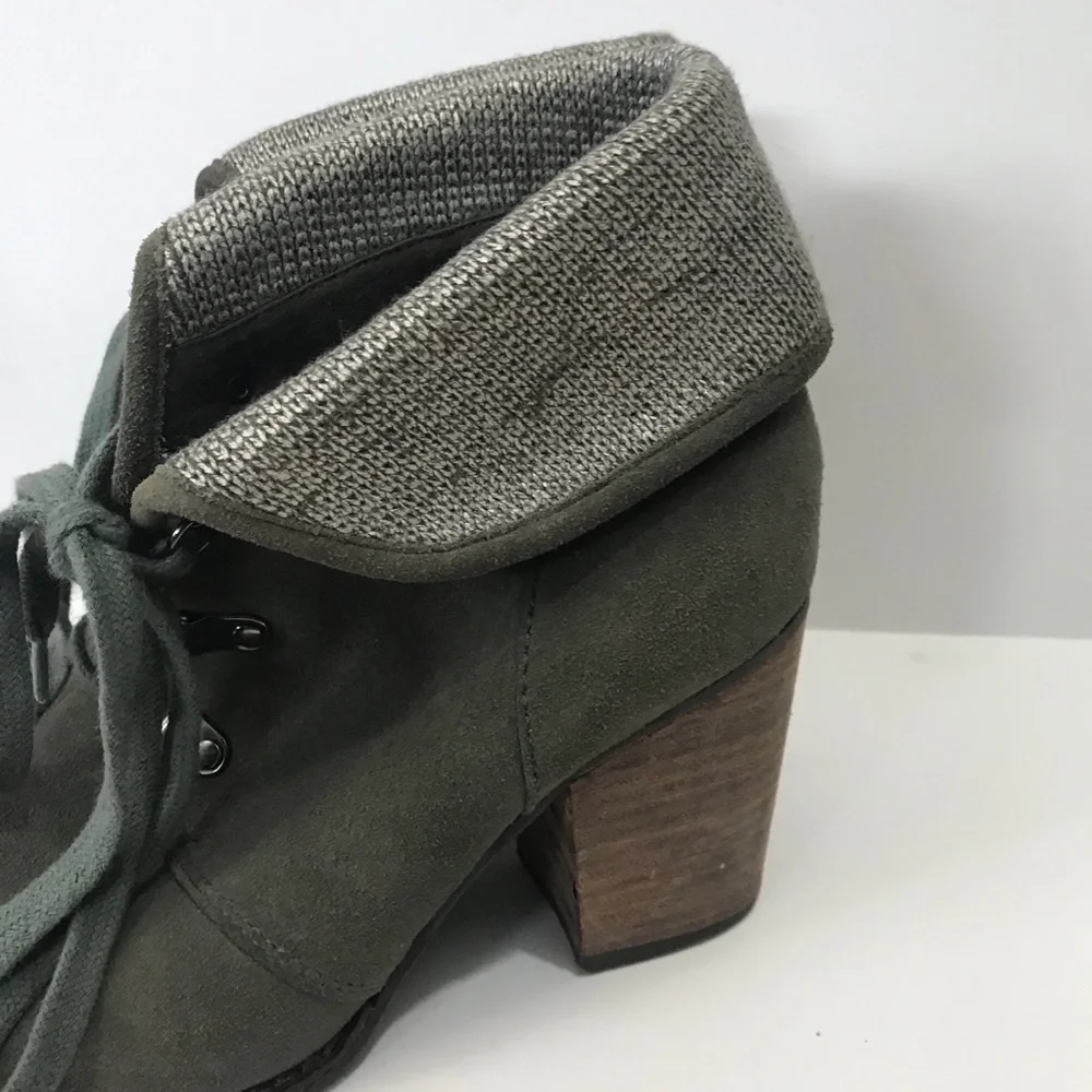 Splendid | Lyon Suede Leather Lace Up Heel Bootie